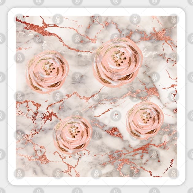 Rose Gold Marble Sticker by ElenaDanilo